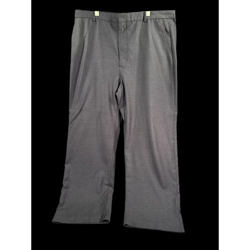 Reunion Mens Pants Slacks 40W 30L Relaxed Fit Washable‎ Black Dress Pants